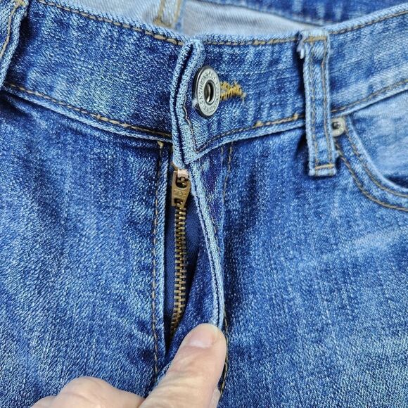 🔹️Super Jeans Blue Hank Distressed Cropped Jeans Size 2/26 - Picture 6 of 13